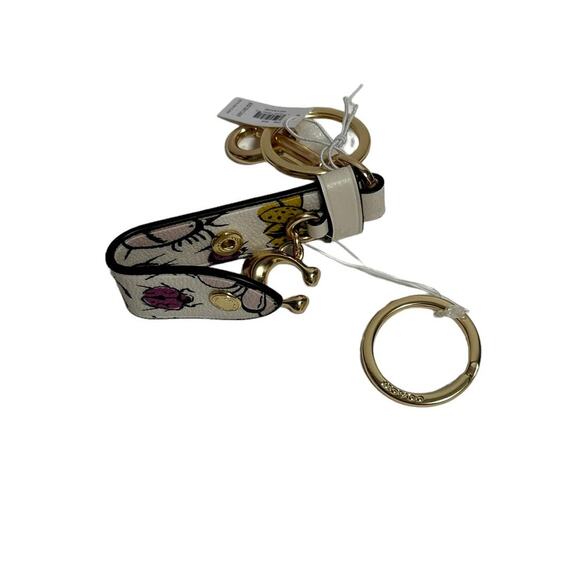 Coach Trigger Snap Bag Charm With Creature Print Keychain - Picture 5 of 6